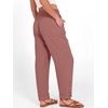 image:imageANRABESS Womens Casual Cropped Pants Drawstring Elastic Waist Ankle Trousers Comfy for Lounge Office Versatile Daily WearDusty Rose