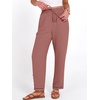 image:imageANRABESS Womens Casual Cropped Pants Drawstring Elastic Waist Ankle Trousers Comfy for Lounge Office Versatile Daily WearDusty Rose