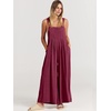 image:imageANRABESS Womens Jumpsuits Overalls Linen Wide Leg Jumpers Casual Summer Fall Outfits 2026 Beach Vacation Clothes with PocketsFuchsia