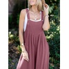 image:imageANRABESS Womens Jumpsuits Overalls Linen Wide Leg Jumpers Casual Summer Fall Outfits 2026 Beach Vacation Clothes with PocketsFuchsia