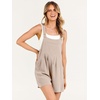 image:imageANRABESS Womens Linen Rompers Summer Casual Bib Overalls Loose Short Jumpsuit Beach Outfits Travel Vacation ClothesApricot