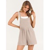 image:imageANRABESS Womens Linen Rompers Summer Casual Bib Overalls Loose Short Jumpsuit Beach Outfits Travel Vacation ClothesApricot