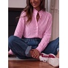 image:imageANRABESS Womens Long Sleeve Button Down Shirts  Gingham amp Striped Blouse Ruffle Collared Business Casual Outfits Work Office Top Ladies Clothes Fall Spring LayeringHot Pink White Plaid
