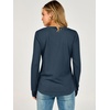 image:imageANRABESS Womens Long Sleeve V Neck Waffle Knit Shirts  Dressy Casual Tunic Tops Soft Comfortable Loose Fit Basic Tees Travel Work Daily Wear Fall Spring Winter BlouseNavy Blue