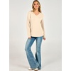 image:imageANRABESS Womens Long Sleeve V Neck Waffle Knit Shirts  Dressy Casual Tunic Tops Soft Comfortable Loose Fit Basic Tees Travel Work Daily Wear Fall Spring Winter BlouseParchment