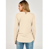 image:imageANRABESS Womens Long Sleeve V Neck Waffle Knit Shirts  Dressy Casual Tunic Tops Soft Comfortable Loose Fit Basic Tees Travel Work Daily Wear Fall Spring Winter BlouseParchment