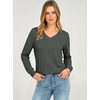 image:imageANRABESS Womens Long Sleeve V Neck Waffle Knit Shirts  Dressy Casual Tunic Tops Soft Comfortable Loose Fit Basic Tees Travel Work Daily Wear Fall Spring Winter BlouseArmy Green