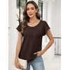 image:imageANRABESS Womens Short Sleeve Pleated T Shirts  Scoop Neck Breathable Tops Business Casual Dressy Blouses 2026 Summer Cute Fashion ClothesBrown