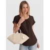 image:imageANRABESS Womens Short Sleeve Pleated T Shirts  Scoop Neck Breathable Tops Business Casual Dressy Blouses 2026 Summer Cute Fashion ClothesBrown