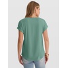 image:imageANRABESS Womens Short Sleeve Pleated T Shirts  Scoop Neck Breathable Tops Business Casual Dressy Blouses 2026 Summer Cute Fashion ClothesGreen