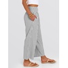 image:imageANRABESS Womens Striped Gingham Palazzo Pants  Wide Leg Smocked High Waisted Cropped PJ Bottoms Lounge amp Casual Summer Fall Comfy Cute Pants with PocketsBlack White Stripe