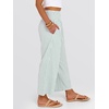 image:imageANRABESS Womens Striped Gingham Palazzo Pants  Wide Leg Smocked High Waisted Cropped PJ Bottoms Lounge amp Casual Summer Fall Comfy Cute Pants with PocketsGreen White Stripe Stripe