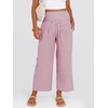 image:imageANRABESS Womens Striped Gingham Palazzo Pants  Wide Leg Smocked High Waisted Cropped PJ Bottoms Lounge amp Casual Summer Fall Comfy Cute Pants with PocketsRed White Stripe