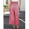 image:imageANRABESS Womens Striped Gingham Palazzo Pants  Wide Leg Smocked High Waisted Cropped PJ Bottoms Lounge amp Casual Summer Fall Comfy Cute Pants with PocketsRed White Plaid