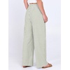 image:imageANRABESS Womens Striped Gingham Palazzo Pants  Wide Leg Smocked High Waisted Pajama Pants Lounge amp Casual Summer Fall Cute Pants with PocketsArmy Green White Stripe
