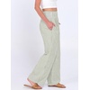 image:imageANRABESS Womens Striped Gingham Palazzo Pants  Wide Leg Smocked High Waisted Pajama Pants Lounge amp Casual Summer Fall Cute Pants with PocketsArmy Green White Stripe