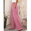 image:imageANRABESS Womens Striped Gingham Palazzo Pants  Wide Leg Smocked High Waisted Pajama Pants Lounge amp Casual Summer Fall Cute Pants with PocketsRed White Plaid