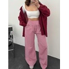 image:imageANRABESS Womens Striped Gingham Palazzo Pants  Wide Leg Smocked High Waisted Pajama Pants Lounge amp Casual Summer Fall Cute Pants with PocketsRed White Plaid