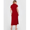 image:imageANRABESS Womens Summer Casual Polo V Neck Dresses  Short Sleeve Split Tshirt Maxi Dress with Pockets Soft WrinkleFree Loose Fit Beach Vacation Travel Outfit Summer ClothesRed
