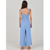 image:imageANRABESS Womens Summer Linen Wide Leg Sleeveless Jumpsuits  V Neck Cutout High Waist Rompers Breathable Lightweight Beach Vacation Pants Outfit Casual Dressy Fall Winter Resort WearSky Blue