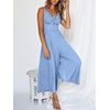 image:imageANRABESS Womens Summer Linen Wide Leg Sleeveless Jumpsuits  V Neck Cutout High Waist Rompers Breathable Lightweight Beach Vacation Pants Outfit Casual Dressy Fall Winter Resort WearSky Blue