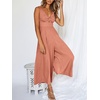 image:imageANRABESS Womens Summer Linen Wide Leg Sleeveless Jumpsuits  V Neck Cutout High Waist Rompers Breathable Lightweight Beach Vacation Pants Outfit Casual Dressy Fall Winter Resort WearPink