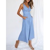 image:imageANRABESS Womens Summer Linen Wide Leg Sleeveless Jumpsuits  V Neck Cutout High Waist Rompers Breathable Lightweight Beach Vacation Pants Outfit Casual Dressy Fall Winter Resort WearSky Blue