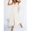 image:imageANRABESS Womens Summer Linen Wide Leg Sleeveless Jumpsuits  V Neck Cutout High Waist Rompers Breathable Lightweight Beach Vacation Pants Outfit Casual Dressy Fall Winter Resort WearWhite