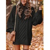 image:imageANRABESS Womens Sweater Dress Oversized Cable Knit Chunky Long Sleeve Short Dresses 2026 Fall Outfits Vacation Winter ClothesBlack