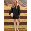 image:imageANRABESS Womens Sweater Dress Oversized Cable Knit Chunky Long Sleeve Short Dresses 2026 Fall Outfits Vacation Winter ClothesBlack