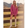 image:imageANRABESS Womens Sweater Dress Oversized Cable Knit Chunky Long Sleeve Short Dresses 2026 Fall Outfits Vacation Winter ClothesCherry