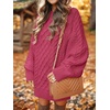 image:imageANRABESS Womens Sweater Dress Oversized Cable Knit Chunky Long Sleeve Short Dresses 2026 Fall Outfits Vacation Winter ClothesCherry