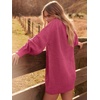 image:imageANRABESS Womens Sweater Dress Oversized Cable Knit Chunky Long Sleeve Short Dresses 2026 Fall Outfits Vacation Winter ClothesCherry