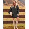 image:imageANRABESS Womens Sweater Dress Oversized Cable Knit Chunky Long Sleeve Short Dresses 2026 Fall Outfits Vacation Winter ClothesDeep Gray
