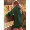 image:imageANRABESS Womens Sweater Dress Oversized Cable Knit Chunky Long Sleeve Short Dresses 2026 Fall Outfits Vacation Winter ClothesDeep Green