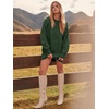 image:imageANRABESS Womens Sweater Dress Oversized Cable Knit Chunky Long Sleeve Short Dresses 2026 Fall Outfits Vacation Winter ClothesDeep Green