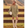 image:imageANRABESS Womens Sweater Dress Oversized Cable Knit Chunky Long Sleeve Short Dresses 2026 Fall Outfits Vacation Winter ClothesKhaki