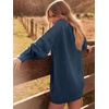 image:imageANRABESS Womens Sweater Dress Oversized Cable Knit Chunky Long Sleeve Short Dresses 2026 Fall Outfits Vacation Winter ClothesNavy
