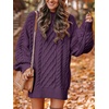 image:imageANRABESS Womens Sweater Dress Oversized Cable Knit Chunky Long Sleeve Short Dresses 2026 Fall Outfits Vacation Winter ClothesPurple