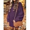 image:imageANRABESS Womens Sweater Dress Oversized Cable Knit Chunky Long Sleeve Short Dresses 2026 Fall Outfits Vacation Winter ClothesPurple