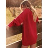 image:imageANRABESS Womens Sweater Dress Oversized Cable Knit Chunky Long Sleeve Short Dresses 2026 Fall Outfits Vacation Winter ClothesRed