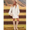image:imageANRABESS Womens Sweater Dress Oversized Cable Knit Chunky Long Sleeve Short Dresses 2026 Fall Outfits Vacation Winter ClothesWhite