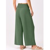 image:imageANRABESS Womens Wide Leg Palazzo Pants with Pockets  Lightweight Breathable High Waisted Pants Beach Vacation Flowy Lounge amp Casual Summer TrousersArmy Green