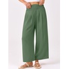 image:imageANRABESS Womens Wide Leg Palazzo Pants with Pockets  Lightweight Breathable High Waisted Pants Beach Vacation Flowy Lounge amp Casual Summer TrousersArmy Green