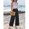 image:imageANRABESS Womens Wide Leg Palazzo Pants with Pockets  Lightweight Breathable High Waisted Pants Beach Vacation Flowy Lounge amp Casual Summer TrousersBlack