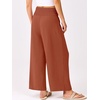 image:imageANRABESS Womens Wide Leg Palazzo Pants with Pockets  Lightweight Breathable High Waisted Pants Beach Vacation Flowy Lounge amp Casual Summer TrousersBrick Red