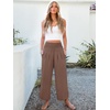 image:imageANRABESS Womens Wide Leg Palazzo Pants with Pockets  Lightweight Breathable High Waisted Pants Beach Vacation Flowy Lounge amp Casual Summer TrousersCoffee Brown