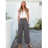image:imageANRABESS Womens Wide Leg Palazzo Pants with Pockets  Lightweight Breathable High Waisted Pants Beach Vacation Flowy Lounge amp Casual Summer TrousersDark Grey