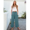 image:imageANRABESS Womens Wide Leg Palazzo Pants with Pockets  Lightweight Breathable High Waisted Pants Beach Vacation Flowy Lounge amp Casual Summer TrousersLake