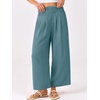 image:imageANRABESS Womens Wide Leg Palazzo Pants with Pockets  Lightweight Breathable High Waisted Pants Beach Vacation Flowy Lounge amp Casual Summer TrousersLake